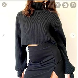 Crop turtle neck